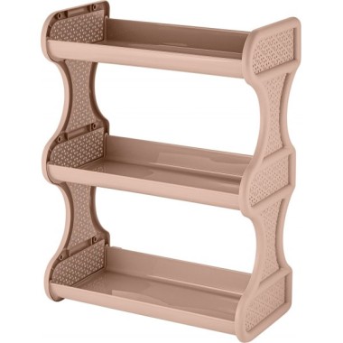 Полка прямоугольная навесная (3 полки) Keeplex Rattan морской песок — Городок мастеров