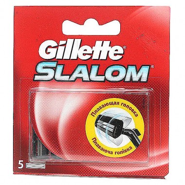 Кассеты сменные для мужских бритвенных станков Gillette Slalom 2 лезвия 5 шт — Городок мастеров