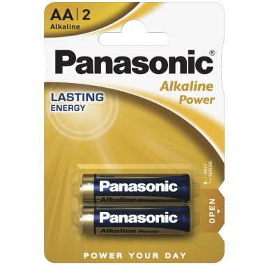 Батарейка LR6АА Panasonic Alkaline BL-2 1.5V щелочная 2шт — Городок мастеров