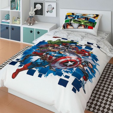 Комплект постельного белья 1,5-спальный Marvel 70х70 20047+8380/1 01 1558 — Городок мастеров