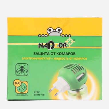 Ср-во от комаров Nadzor 45 ночей фумигатор+жидк 30мл(24) — Городок мастеров