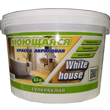 Краска вд White House для кухонь и ванн 3.5 кг 13900/14208/15897 — Городок мастеров