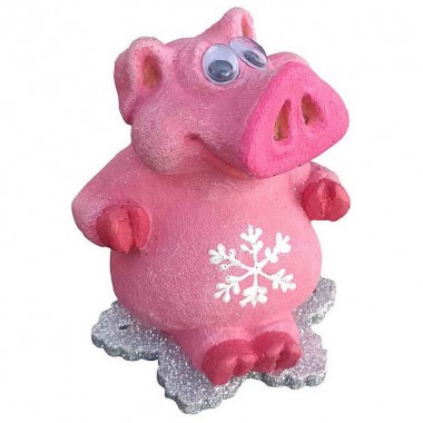 Фигурка Свинка на снежинке — Городок мастеров