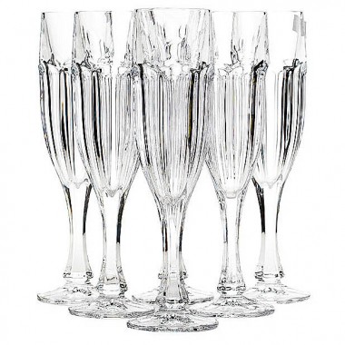 Набор бокалов для шампанского 150 мл Crystalite Bohemia &quot;Сафари&quot; 6 шт — Городок мастеров