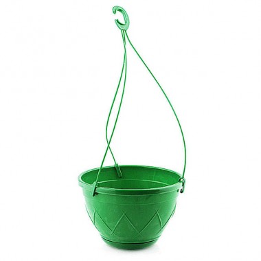 Горшок для цветов подвесной пластиковый 2,5 л &quot;Лилия&quot; d=20 см, h=12 см, цвет зеленый — Городок мастеров