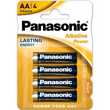 Батарейка LR6АА Panasonic Alkaline BL-4 1.5V щелочная 4шт 06RPA61 — Городок мастеров