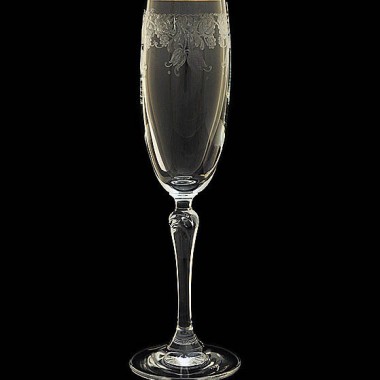 Набор бокалов Люция для шампанского 150мл 6шт Бесцветные тюльпаны — Городок мастеров