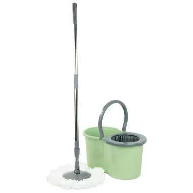 Комплект швабра с ведром  Spin Mop д/мытья пола оливковый — Городок мастеров