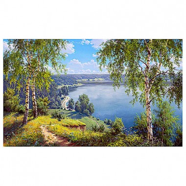 Картина Пейзаж 50х70 — Городок мастеров
