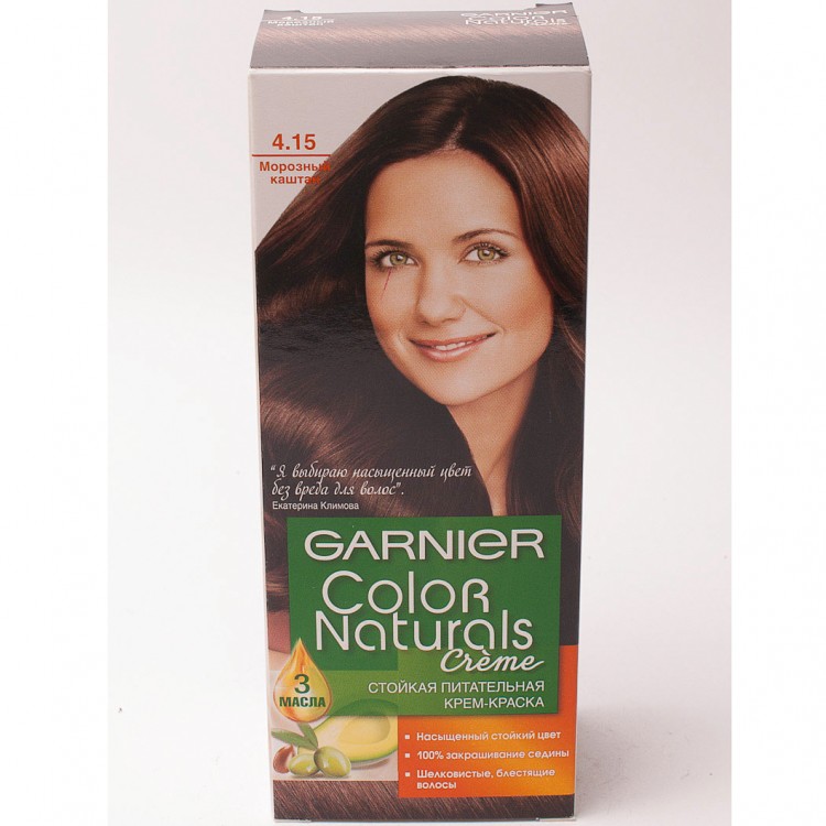 Garnier краска для волос color shine 4 15 морозный каштан