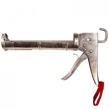 Пистолет для герметика 310 мл полуоткрытый хромированн зубчатый шток 7 мм Matrix — Городок мастеров
