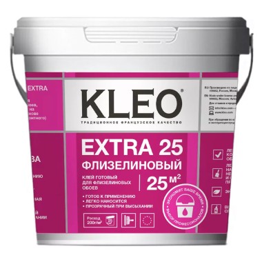Клей обойный Kleo флизелиновый EXTRA 25 м/кв паста 5кг — Городок мастеров