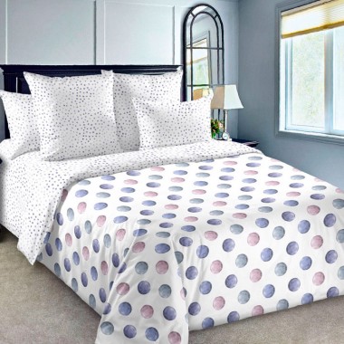 Комплект постельного белья 1,5-спальный сатин 70х70 Текс-Дизайн &quot;Галилео 2 фиолетовый&quot; — Городок мастеров