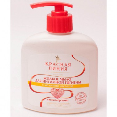 Мыло жидкое для интимной гигиены Красная Линия с молочной кислотой 250 мл — Городок мастеров