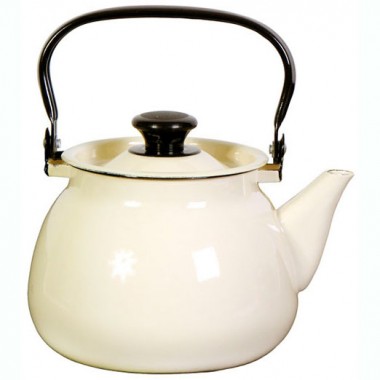 Чайник эмалированный 3 литра КМЗ сферический без рисунка 42104-122 — Городок мастеров