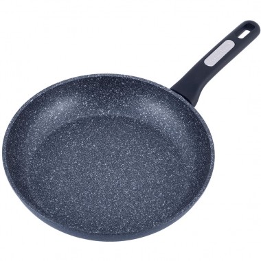 Сковорода с антипригарным чёрный мраморным покрытием Kamille d=28 см 5390MR из кованного алюминия — Городок мастеров