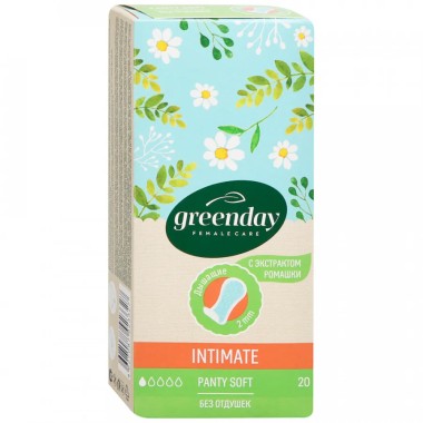 Прокладки Green day ежедневные Panty Soft 20шт — Городок мастеров