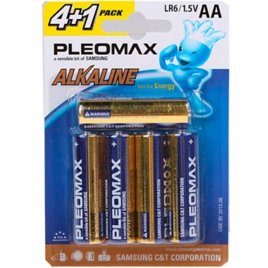 Батарейки LR6АА Samsung Pleomax BL-4+1 5 шт — Городок мастеров