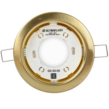 Светильник Ultraflash матовое золото встраиваемый круглый под лампу GX53 — Городок мастеров