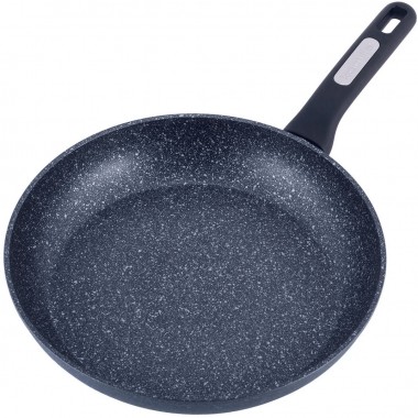 Сковорода с антипригарным чёрный мраморным покрытием Kamille d=30 см 5391MR из кованного алюминия — Городок мастеров