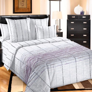 Комплект постельного белья 1,5-спальный сатин 70х70 Текс-Дизайн &quot;Кристиан 3 серый&quot; — Городок мастеров