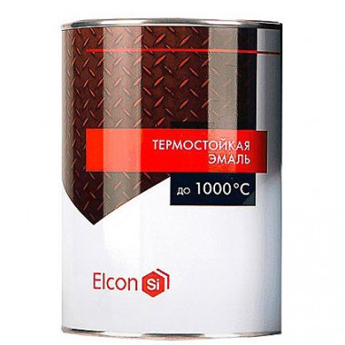 Эмаль Elcon термостойкая черная 0.8л до +1000 градусов — Городок мастеров