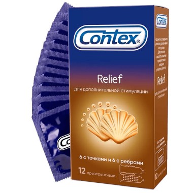 Презервативы Contex Relief №12 рельефные — Городок мастеров
