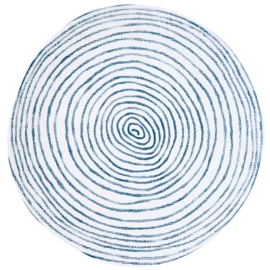 Тарелка обеденная фарфоровая 26,5 см &quot;Бриз&quot; Easy Life, цвет синий с белыми полосками — Городок мастеров