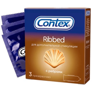 Презервативы Contex Ribbed №3 с ребрами — Городок мастеров