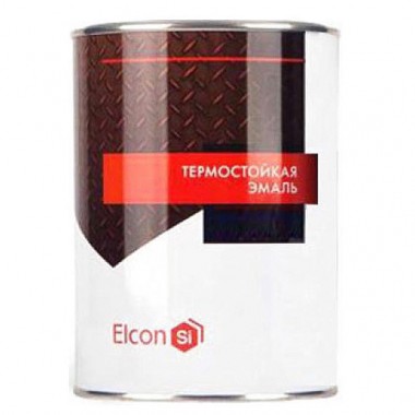 Эмаль Elcon термостойкая красно-коричневая 0.8л до +500 градусов — Городок мастеров