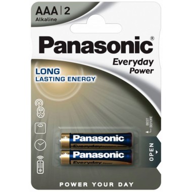 Батарейка LR03ААА Panasonic Everyday Power Standard BL-2 1.5V щелочная 2шт — Городок мастеров
