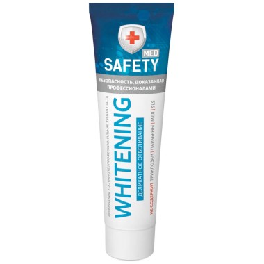 Зубная паста Safety med Whitening для деликатного отбеливания зубов  100 мл — Городок мастеров