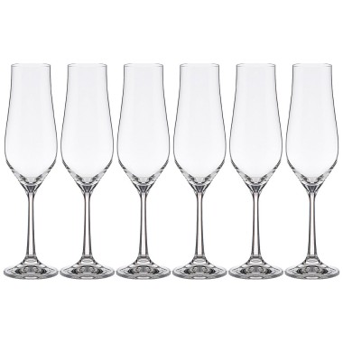 Набор бокалов для шампанского 170 мл &quot;Tulipa&quot; Crystalite Bohemia 6 штук — Городок мастеров