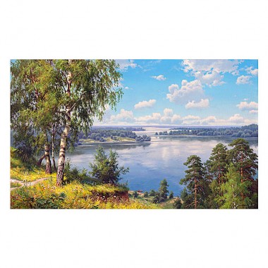 Картина Пейзаж 50х70 в раме — Городок мастеров