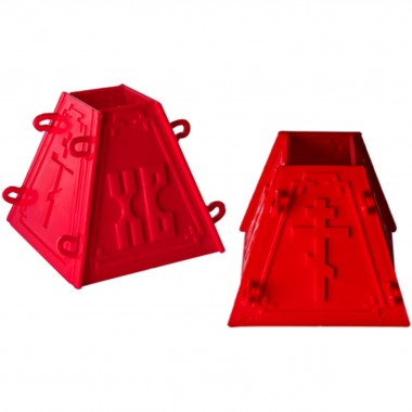 Форма для кулича №1 125х120х110 мм пластиковая красная — Городок мастеров