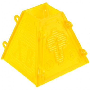 Форма для кулича №3 115х113х100 мм  пластиковая желтая — Городок мастеров