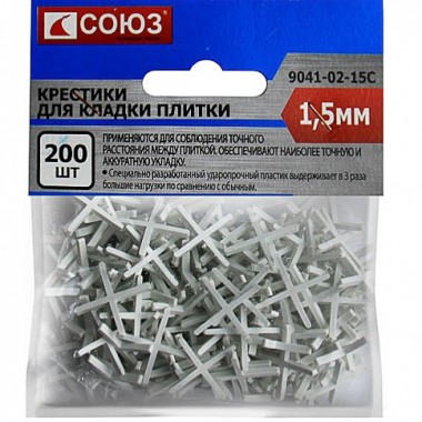 Крестики для плитки 1,5 мм 200шт — Городок мастеров