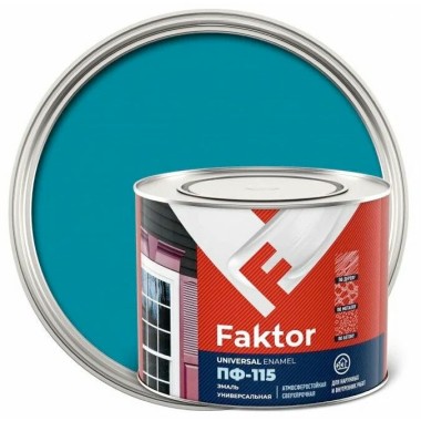 Эмаль ПФ-115 Faktor голубая 1.9 кг — Городок мастеров