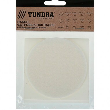 Накладка мебельная Tundra comfort d=85 мм 2 шт, круглая, из полимера, цвет белый — Городок мастеров