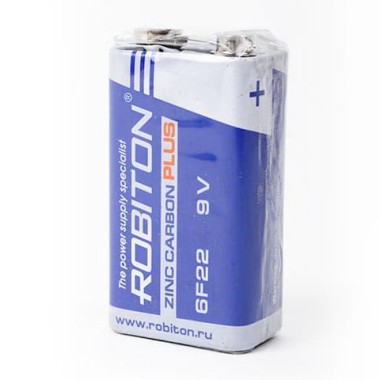 Батарейка R6F22-SR1 Крона Robiton Plus 9V 1шт(10) — Городок мастеров