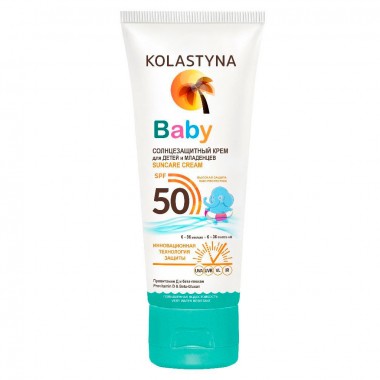 Крем солнцезащитный Kolastyna 75мл для детей и младенцев F-50 6467-431 — Городок мастеров