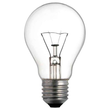 Лампа накал FAVOR А50 40W E27 CL груша прозрачная — Городок мастеров
