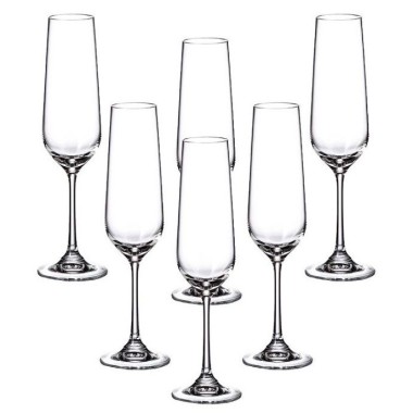 Набор бокалов для шампанского 200 мл Crystalite Bohemia &quot;Strix&quot; 6 шт — Городок мастеров