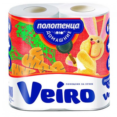 Бумажные полотенца Veiro 2 шт 2-х слойные белые — Городок мастеров