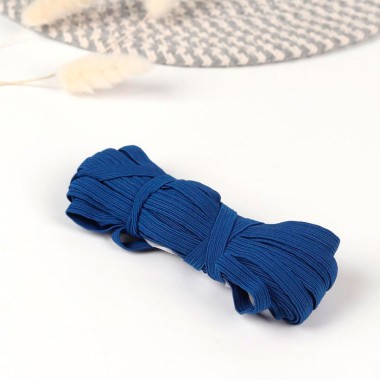 Резинка бельевая 10 м, ширина 8 мм, синяя — Городок мастеров