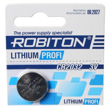 Батарейка CR2032 Robiton Profi 3V 1 шт — Городок мастеров