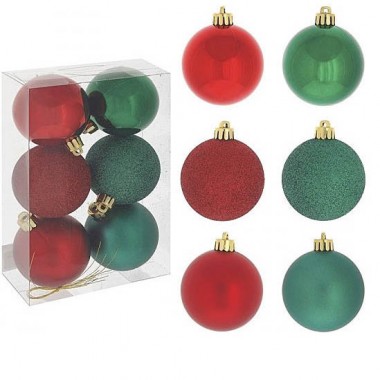 Набор из 6 шаров D6 красный зеленый 722905 — Городок мастеров