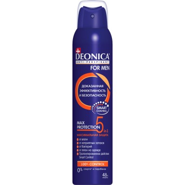 Дезодорант-антиперспирант мужской Deonica &quot;Max Protection 5in1&quot; спрей 200 мл — Городок мастеров