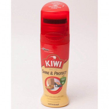 Крем-блеск для обуви бесцветный Kiwi &quot;Shine&amp;Protect&quot; жидкий для гладкой кожи 75 мл — Городок мастеров