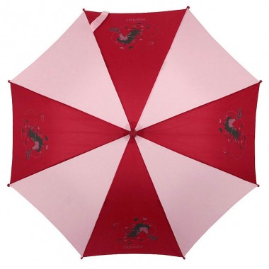 Зонт детский d=72 см полуавтомат Zemsa &quot;Мультяшки&quot; трость, красно-розовый — Городок мастеров